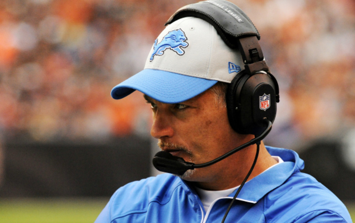 Jim Schwartz took over a Lions team which had gone 0-16 the previous season. (Diamond Images)