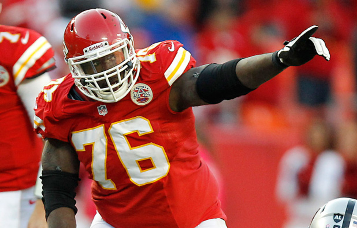 Branden Albert has expressed dissatisfaction with the Chiefs' moves this offseason. (Ed Zurga/AP)