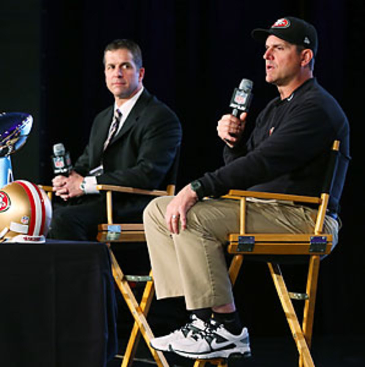 John Harbaugh gets best, barely, of little brother Jim