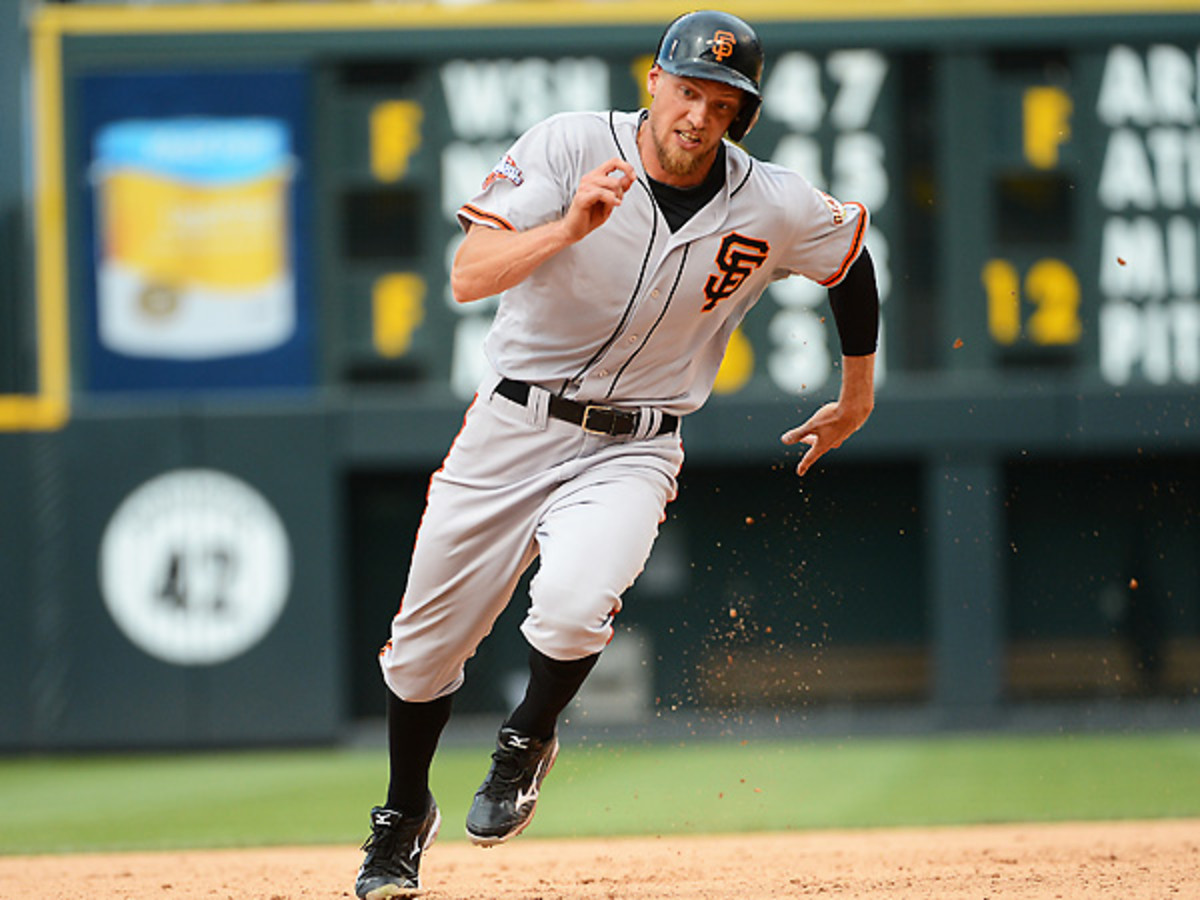 Hunter Pence expressed interest in returning to San Francisco and was awarded with a large contract. (Garrett Ellwood/Getty Images)  