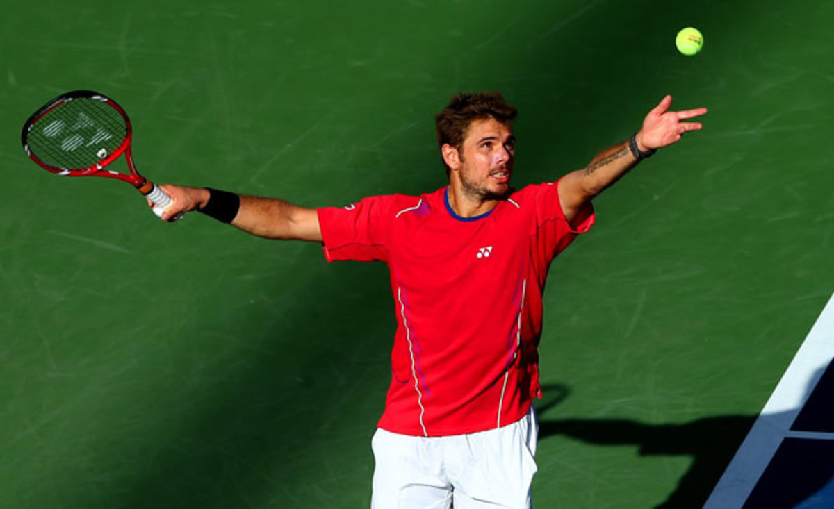 Stanislas Wawrinka defeated defending champion Andy Murray in straight sets in the quarterfinals.