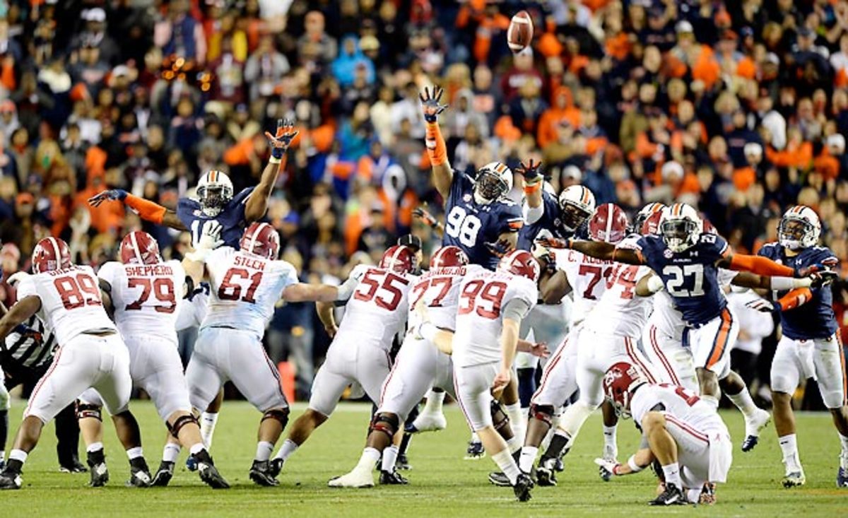 It's a unique play, but stats suggest Nick Saban erred having Adam Griffith try a 57-yard field goal.