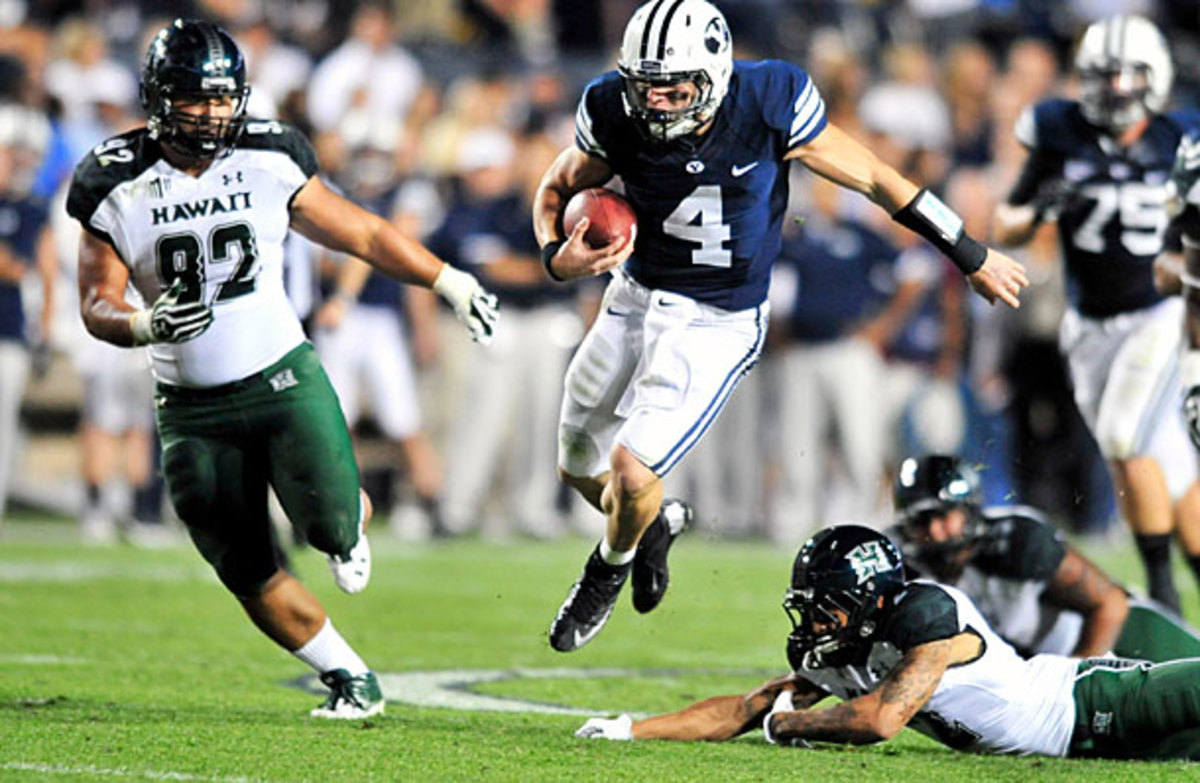 BYU listed Taysom Hill (4) as it starting QB on it(Boyd Ivey/Icon SMI)