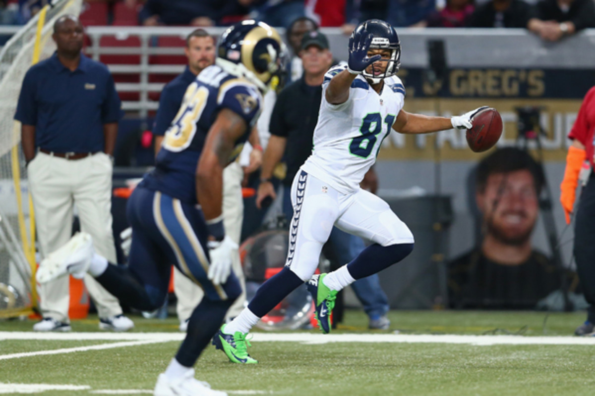 Golden Tate's 'farewell gesture' to Janoris Jenkins attracted more attention that Tate would have preferred. (Andy Lyons/Getty Images)