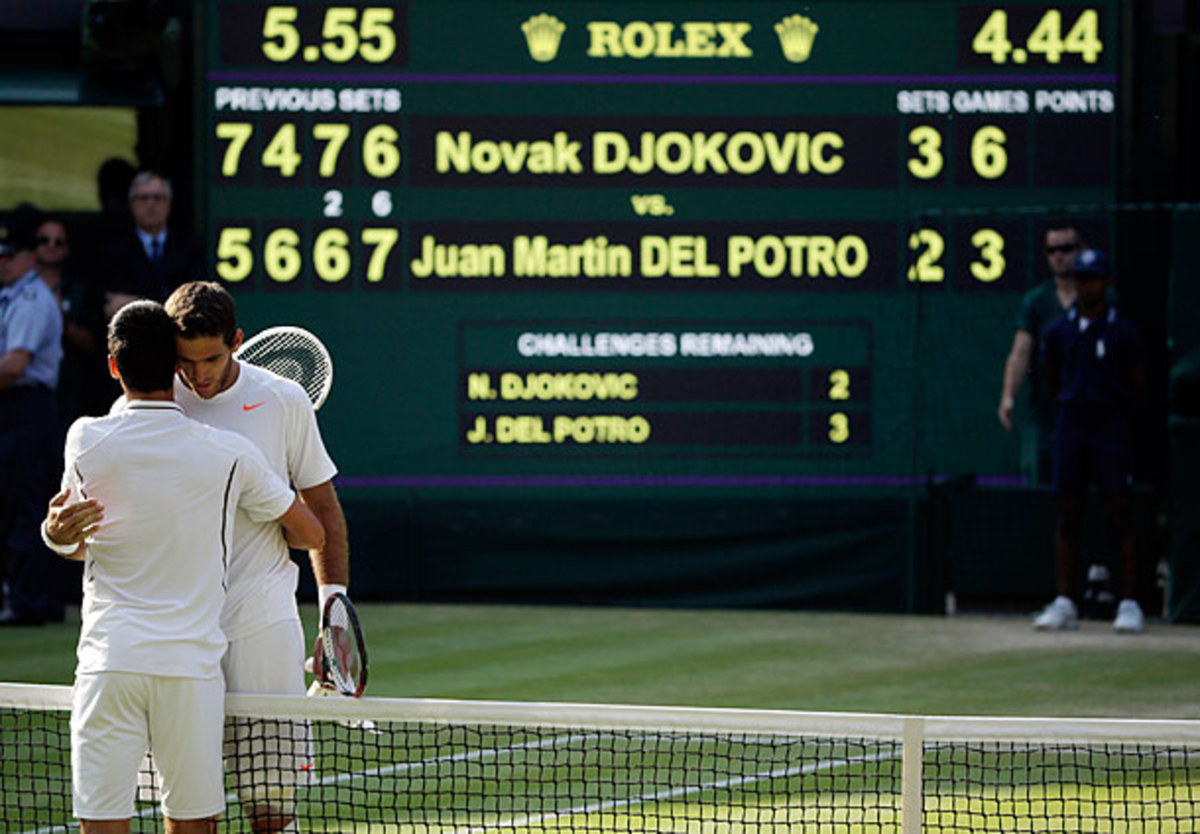 Novak Djokovic Edges Juan Martin Del Potro In Historic Wimbledon ...