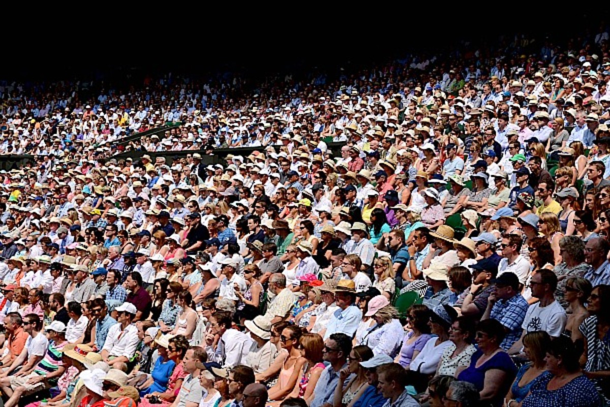 Spectators watch the men's semifinal. (Mike Hewitt/Getty Images)