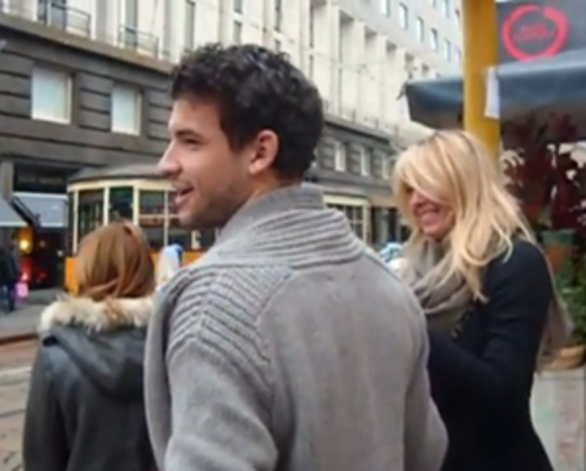 Grigor Dimitrov was spotted walking the streets of Milan with Maria Sharapova in November. (Screengrab from YouTube)