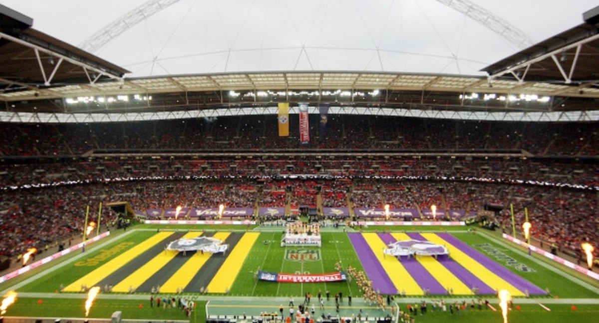 The Vikings bested the Steelers before a sellout crowd at Wembley Stadium in September. (Nicky Hayes, AP)