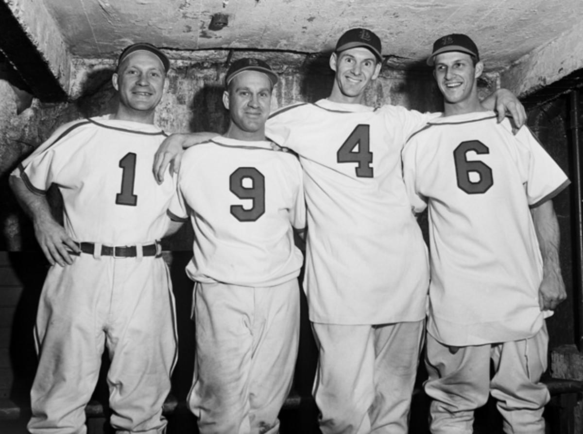 Whitey Kurowski, Enos Slaughter, Marty Marion and Stan Musial