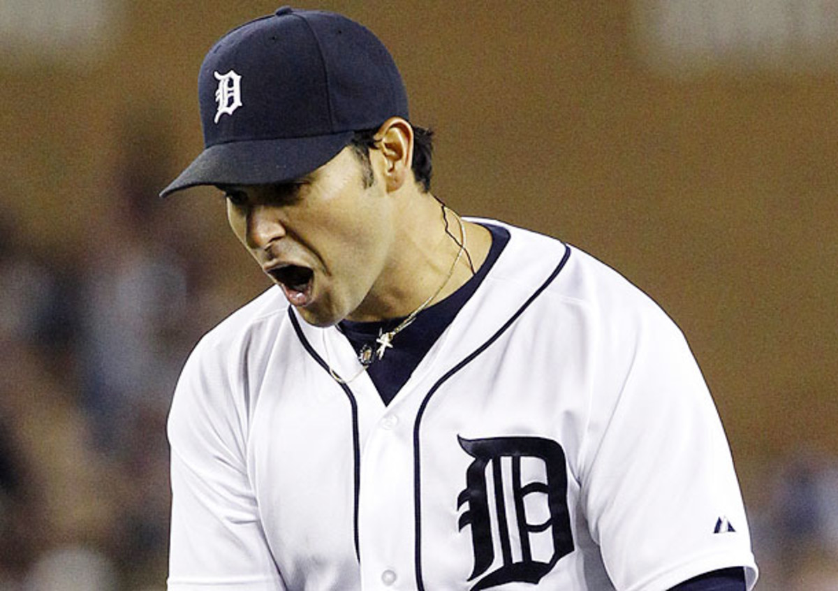 Anibal Sanchez was just two outs away from throwing his second career no-hitter, before Joe Mauer broke it up in the ninth. (Duane Burleson/Getty Images)