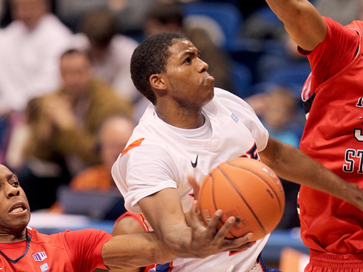 Robert Shaw averaged a disappointing 4.1 points and 3.8 rebounds a game his freshman year. (Chris Butler/Idaho Statesman/MCT via Getty Images)