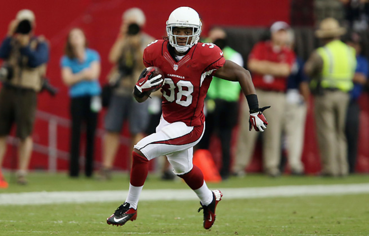 Andre Ellington has gotten only 54 carries this year but is averaging 7.2 yards per rushing attempt.