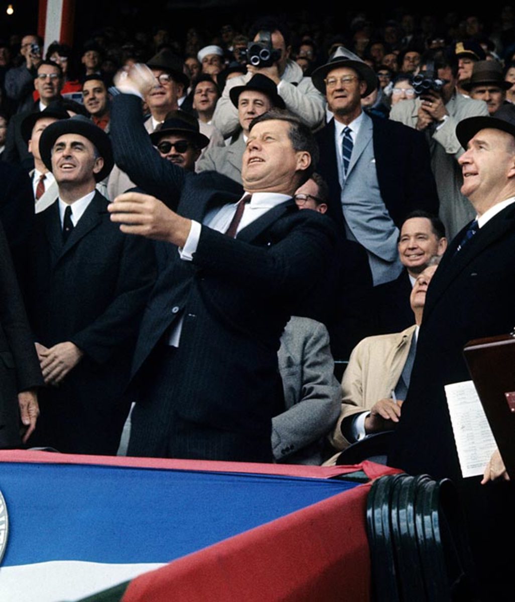 Neil Leifer  Kennedy & Johnson at Opening Day for the Washington