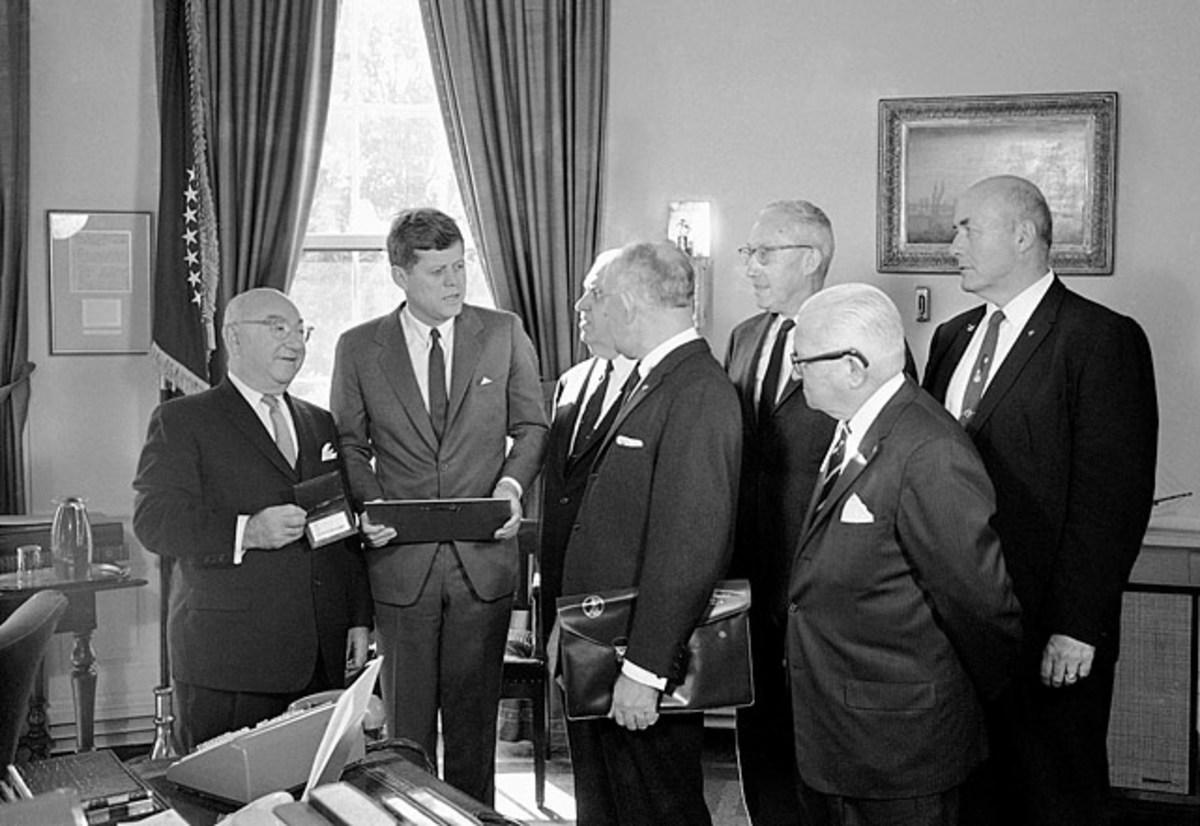 Opening Day of the 1961 Baseball Season, 1:10PM. President John F