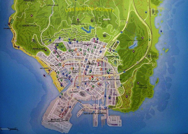 Forbes] Official Map of Los Santos in GTA V