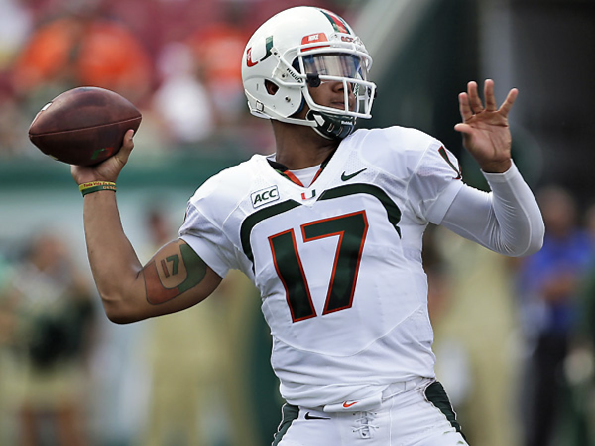 Stephen Morris and the Miami offense torched USF, but the QB was unhappy after the game. (Chris O'Meara/AP)