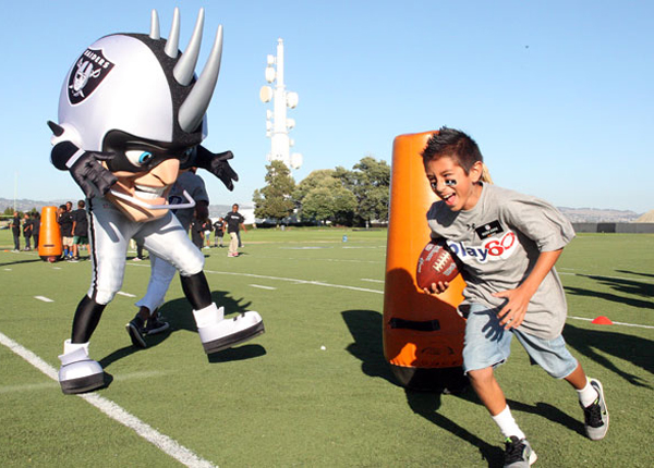 The Situation with That Terrifying, Giant-Headed Raiders Mascot