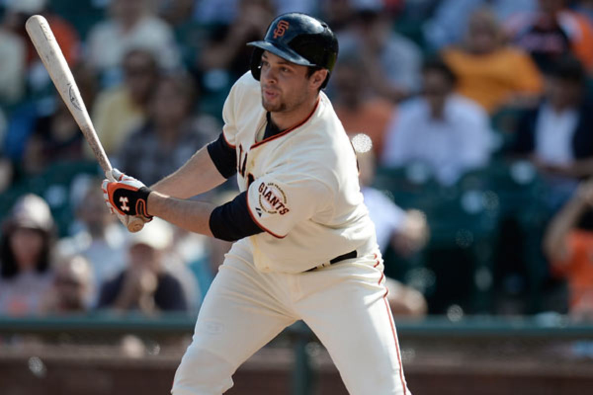 Brandon Belt's career day at the plate yielded six RBIs and four runs scored. 