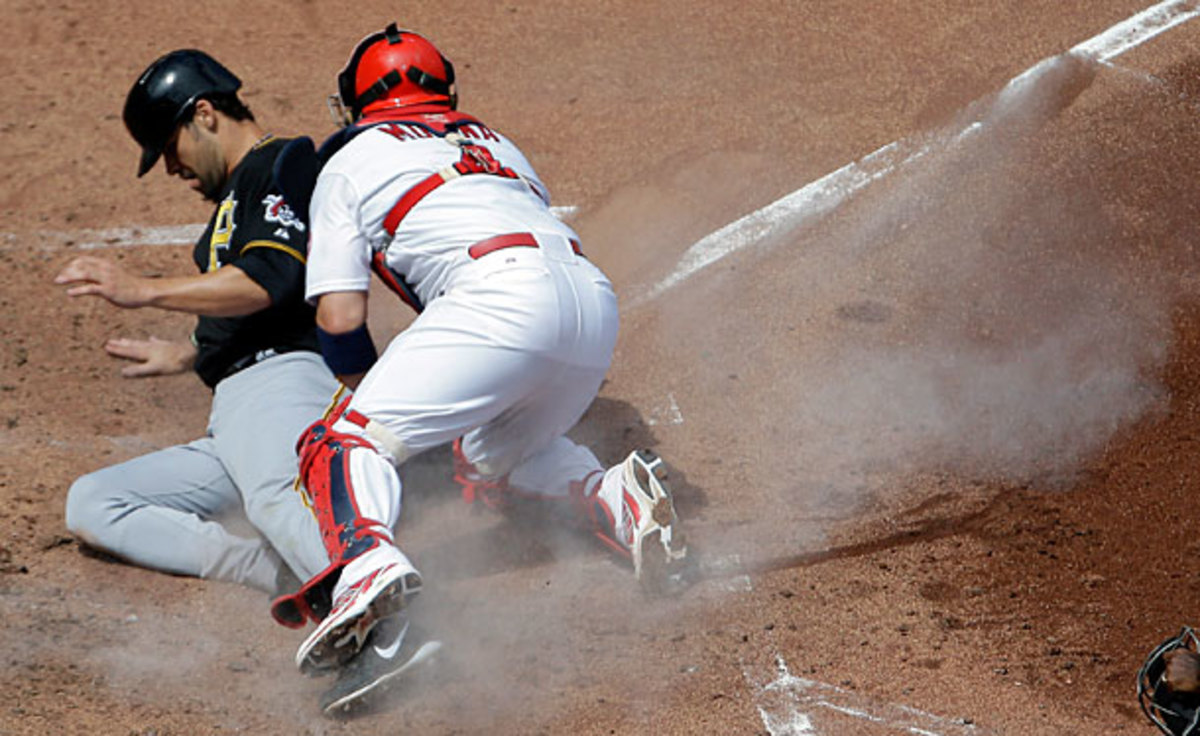 Garrett Jones and Yadier Molina, Pirates and Cardinals