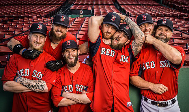 One of a Kind (Men's L) REUSE! Boston Red Sox Baseball Beard