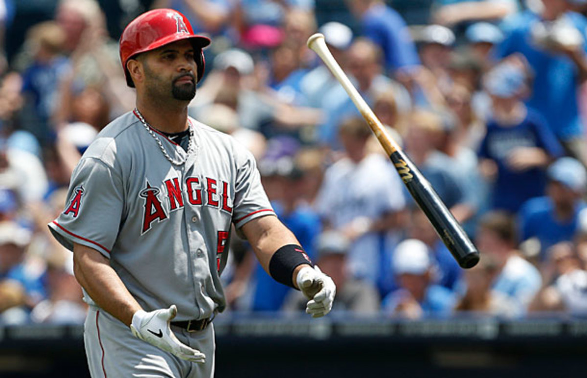 Angels' Albert Pujols drops below fifth in batting order for first