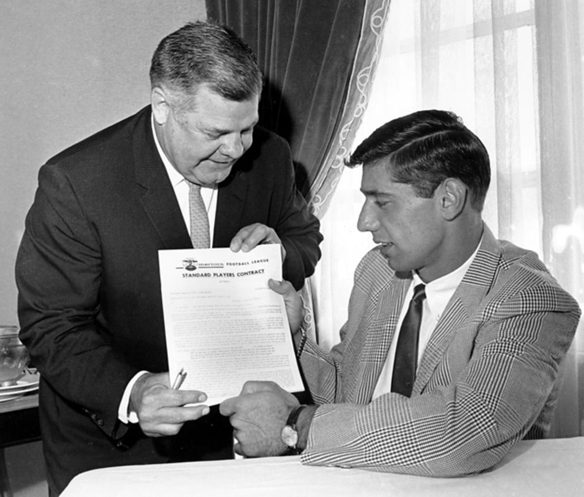 Weeb Ewbank and Joe Namath