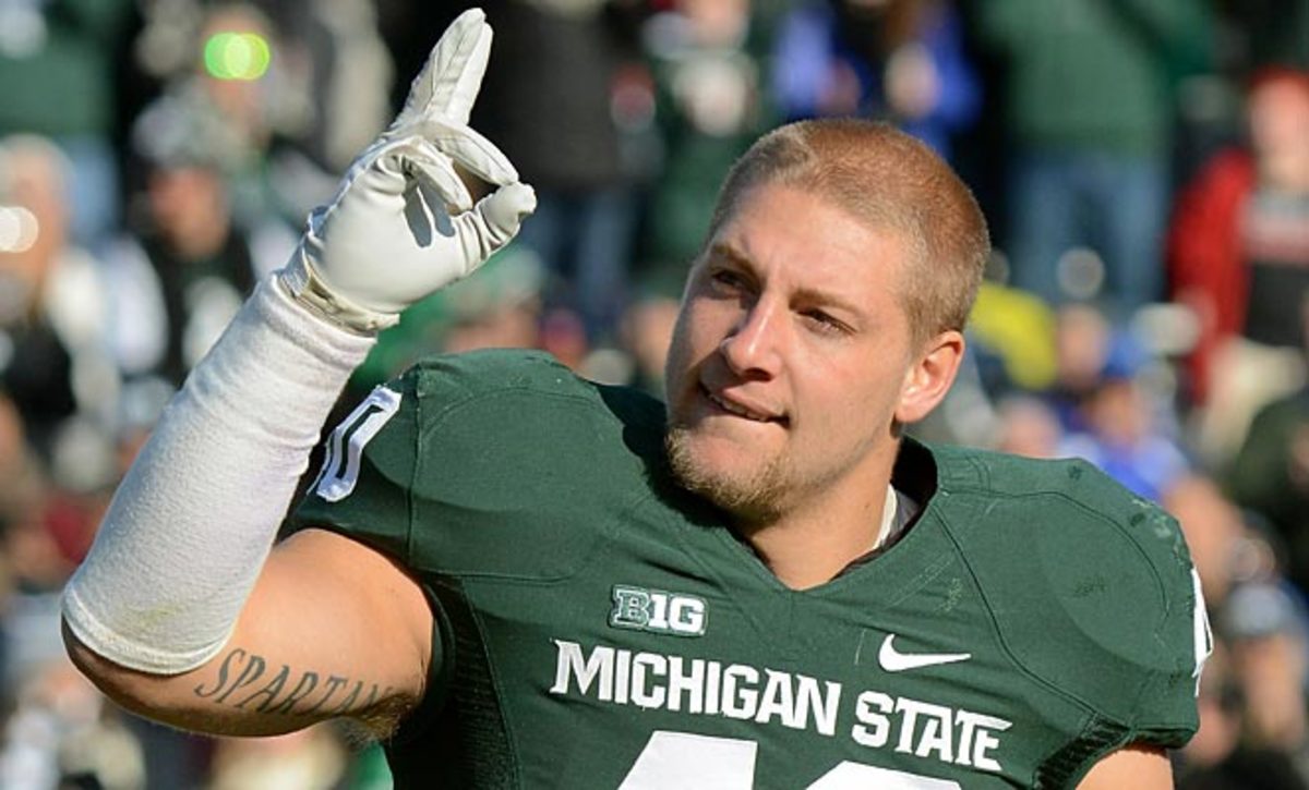 Max Bullough was named first team All-Big Ten this season, with 76 tackles on the year.