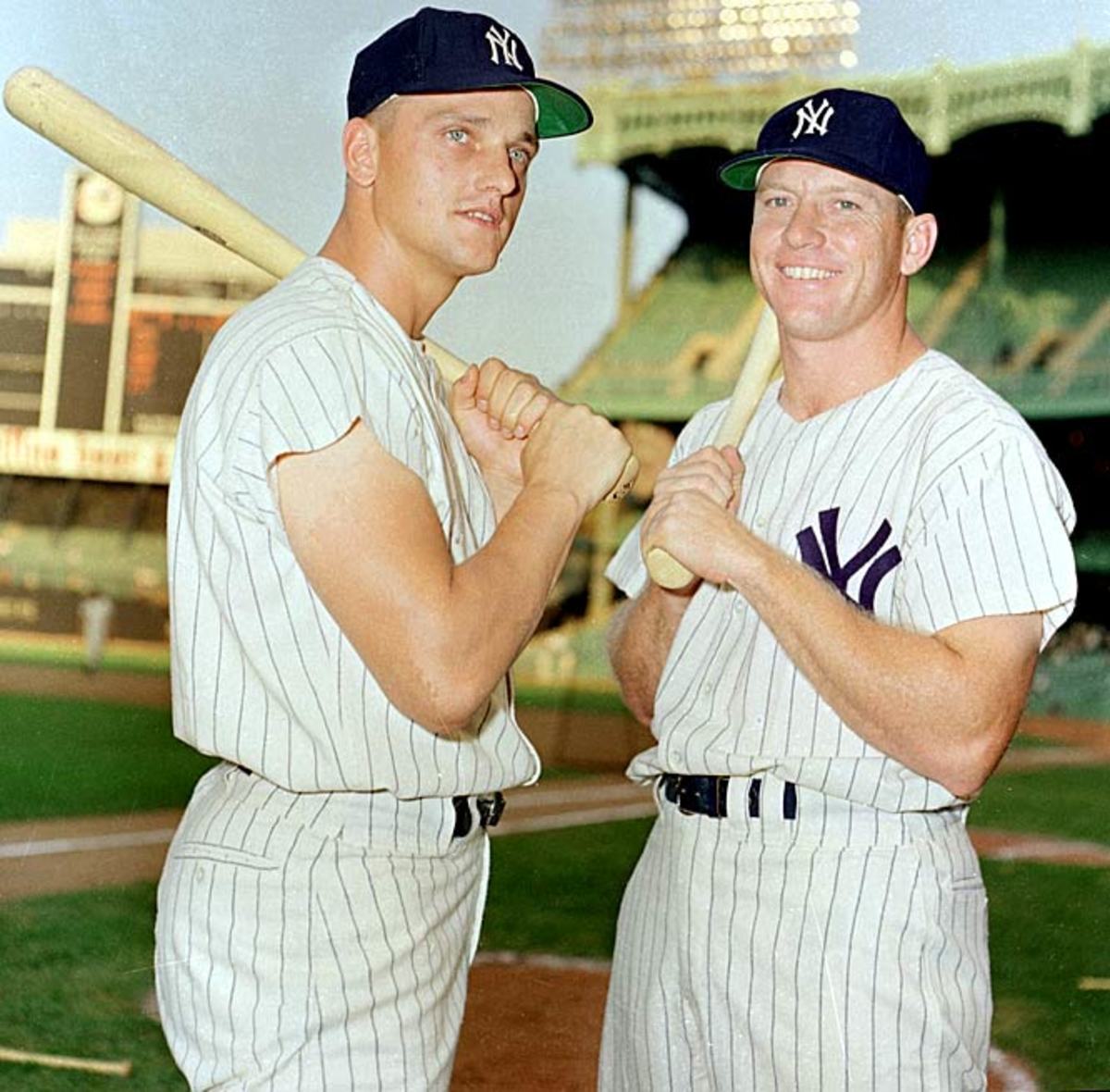 The second closest MVP vote ever, Roger Maris narrowly defeats teammate Mickey  Mantle, by three votes, 225-222. - This Day In Baseball