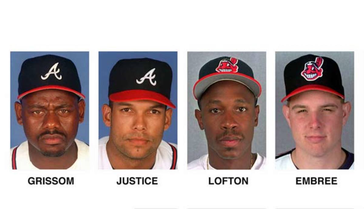 Kenny Lofton, Alan Embree, Marquis Grissom and David Justice