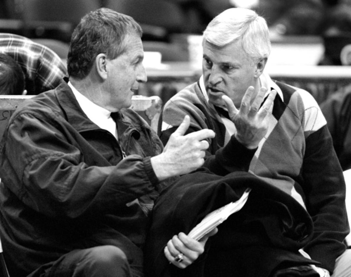 Jim Calhoun and Bobby Knight