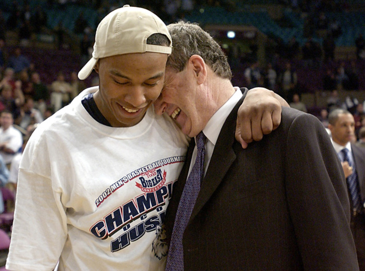 Caron Butler and Jim Calhoun