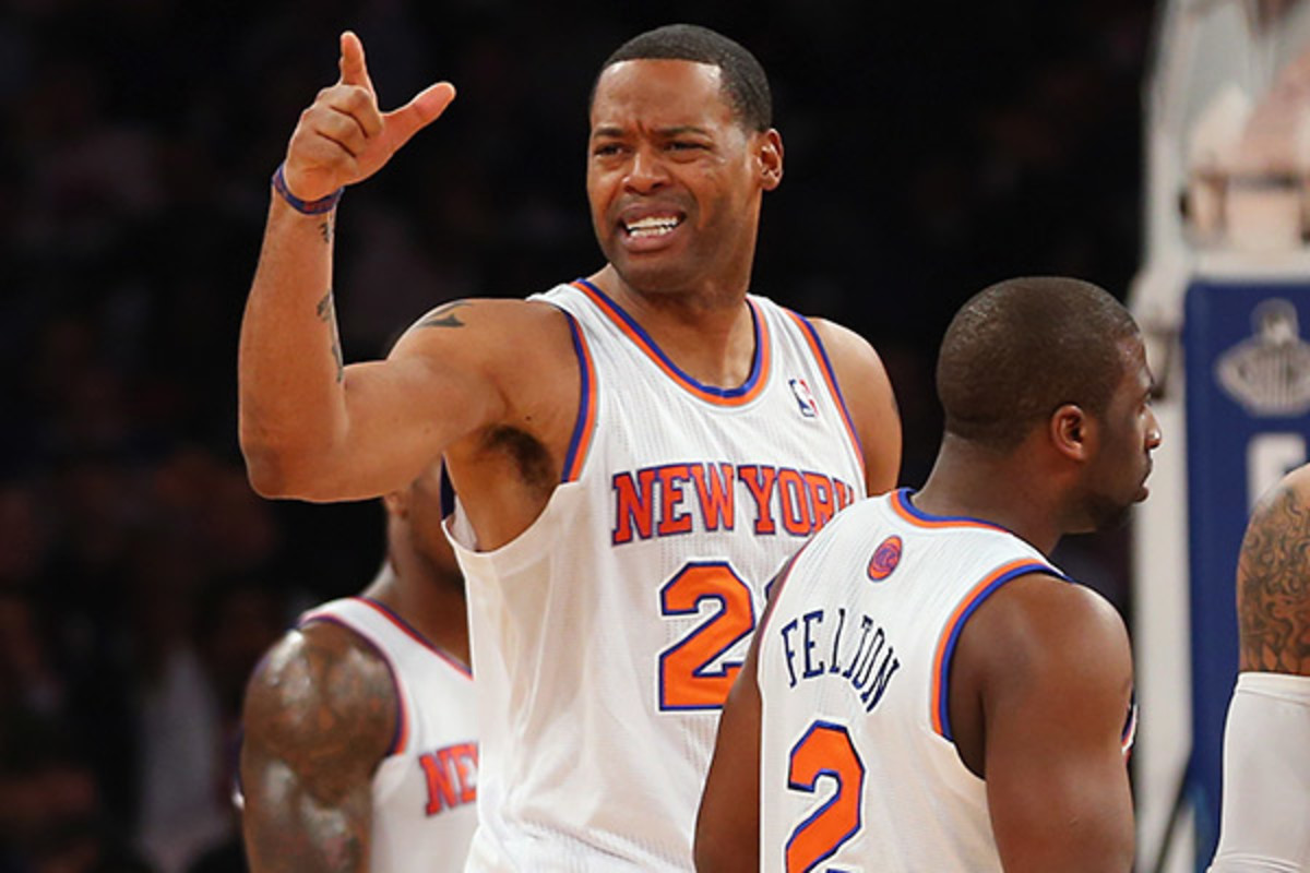 SI Photo Blog — Knicks center Marcus Camby gets ready to block a