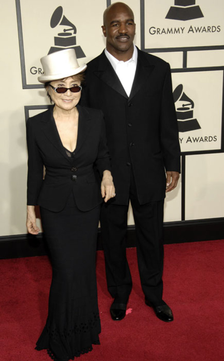 Yoko Ono and Evander Holyfield 