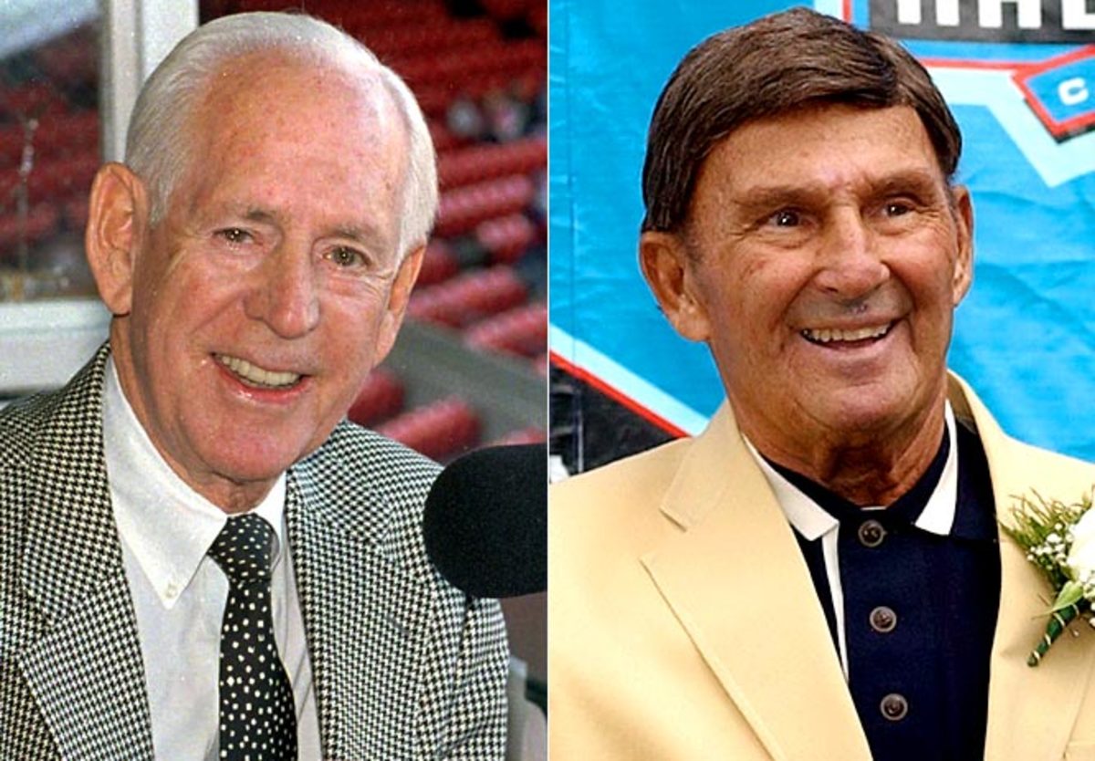 Jack Buck and Hank Stram calling Monday Night Fooball games 