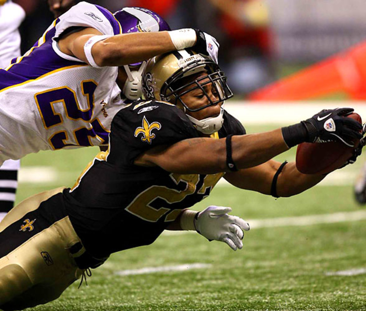 Photo: Pierre Thomas touchdown during the Saints - Vikings NFC