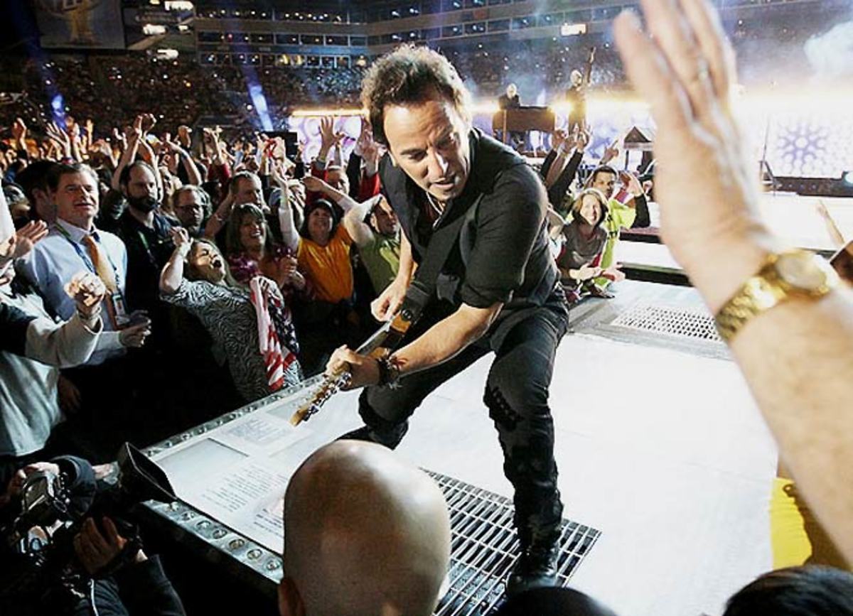 Dan in the front row watching Bruce Springsteen