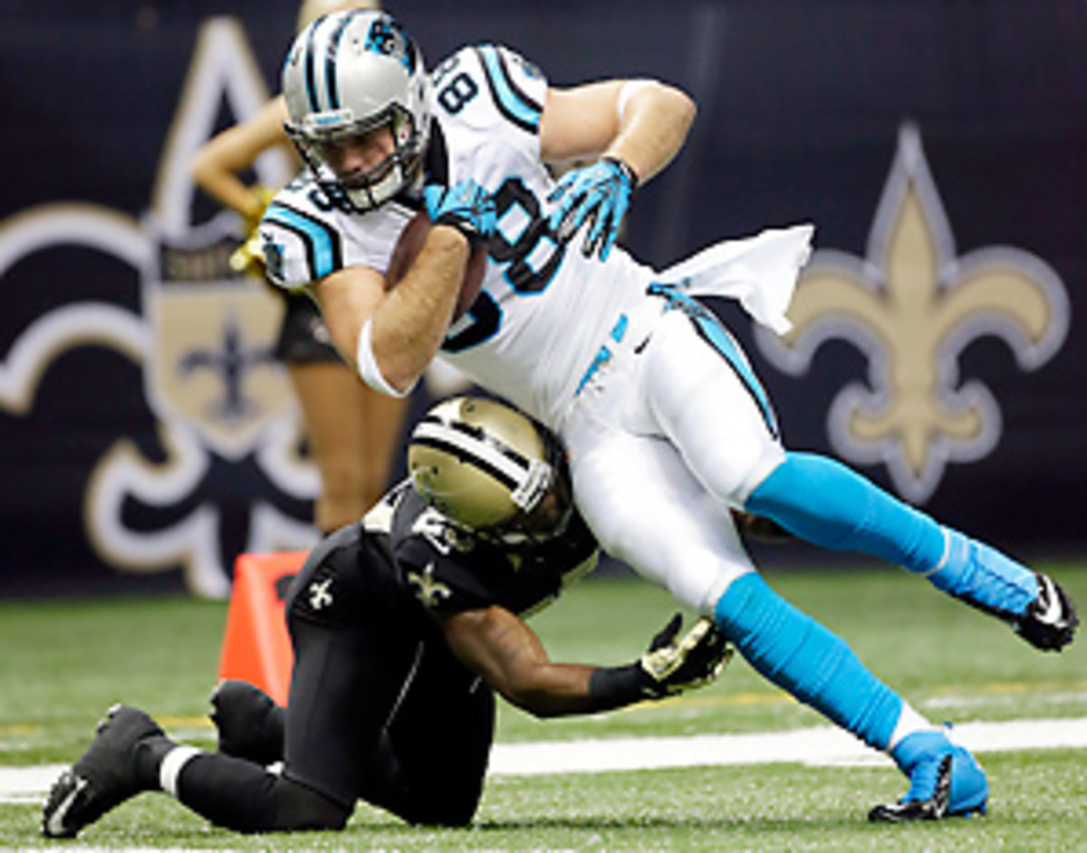 Poor tackling has been a hallmark of the Saints' season. (Dave Martin/AP)