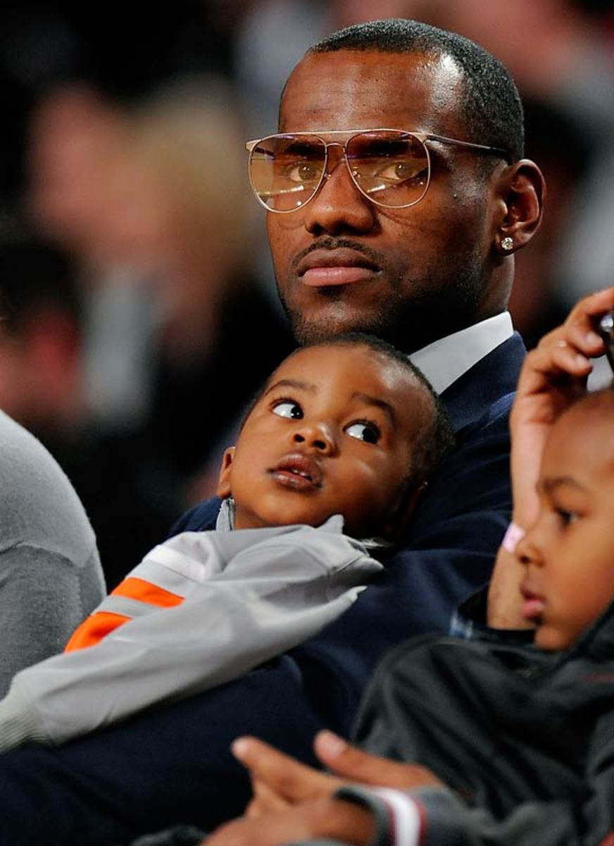 LeBron James and son Bryce Maximus