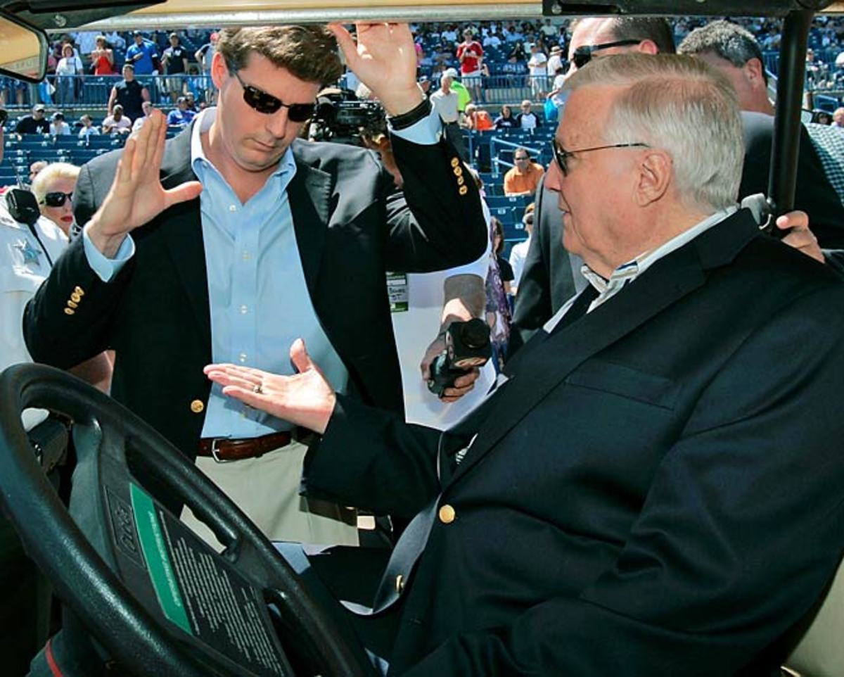 George Steinbrenner and son Hal