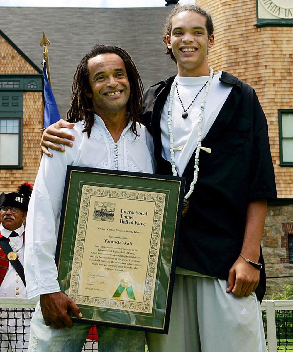 Yannick Noah and son Joakim