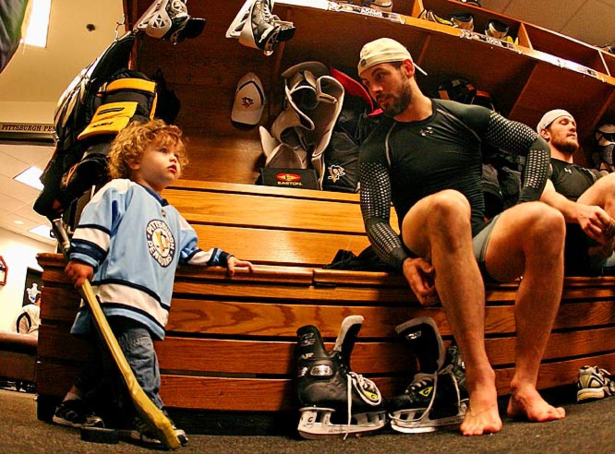 Craig Adams and his son Rhys