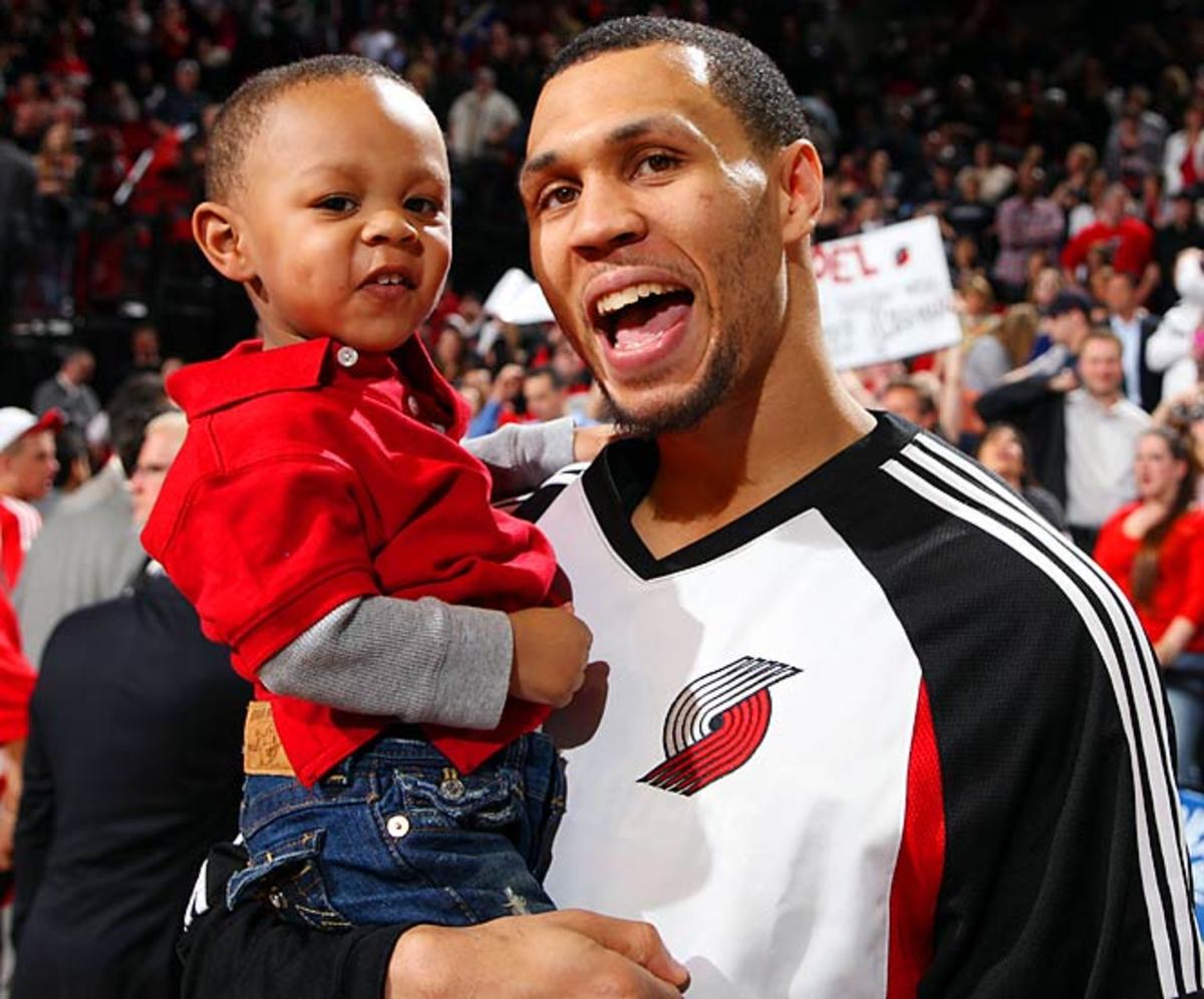 Brandon Roy  and son Brandon Roy Jr. 