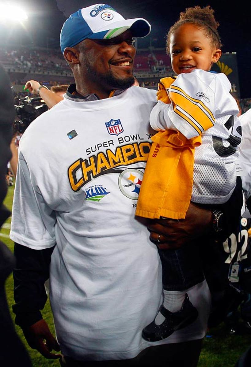 Mike Tomlin and  daughter Harlyn Quinn