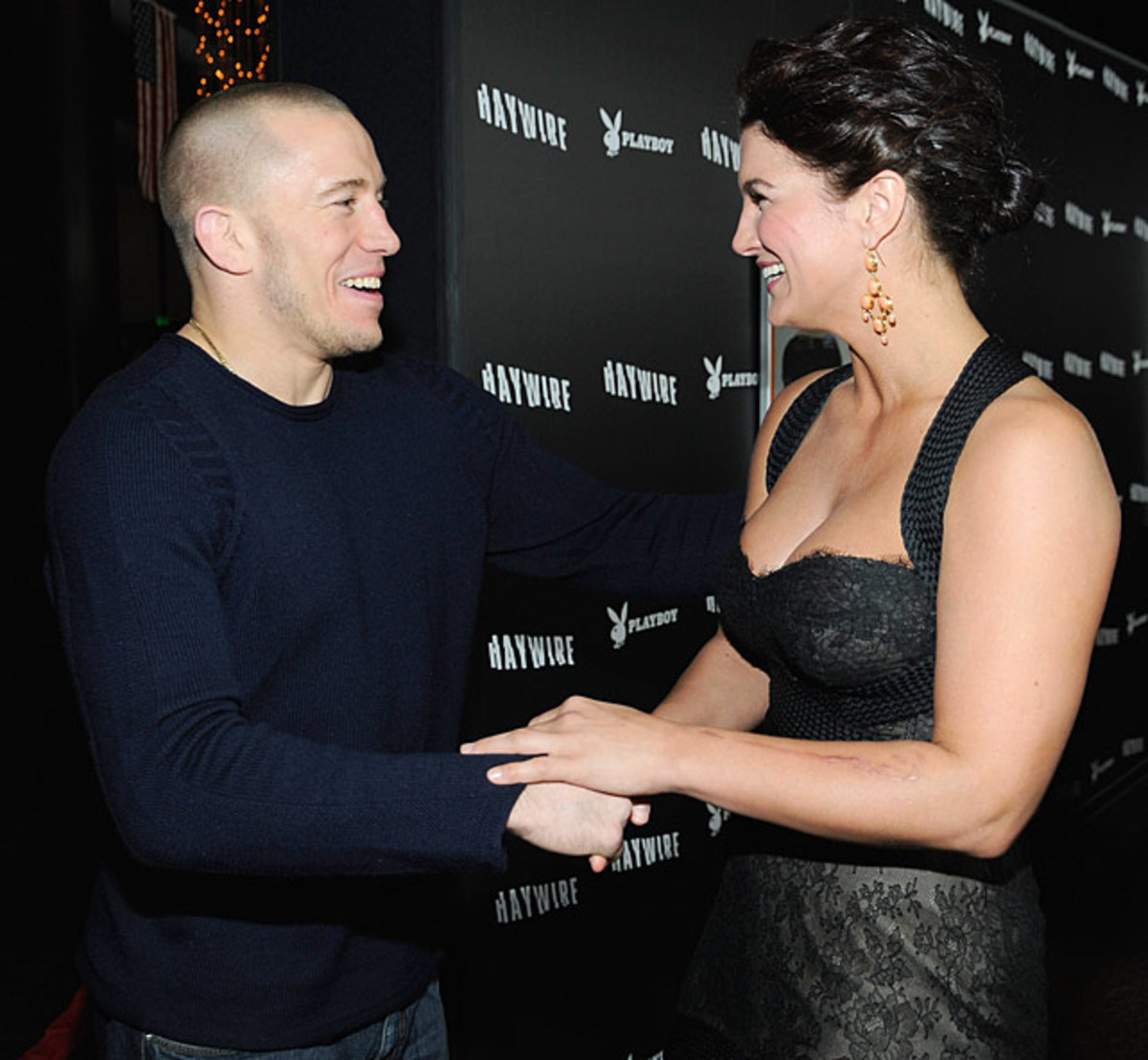 Georges St-Pierre and Gina Carano