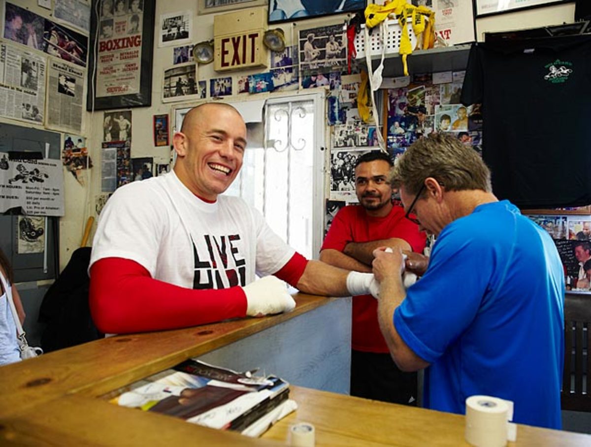 Georges St-Pierre and Freddie Roach