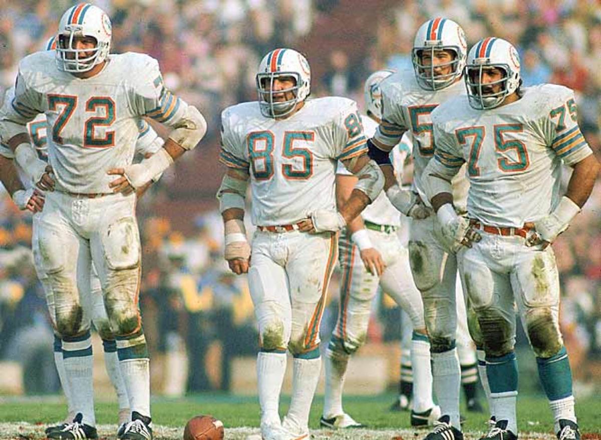 When the Dolphins ruled, part 2: My still beautiful SI cover of the  magazine's preview of the '73 NFL season, with Larry Csonka and Bob Griese.  The Dolphins won their second straight