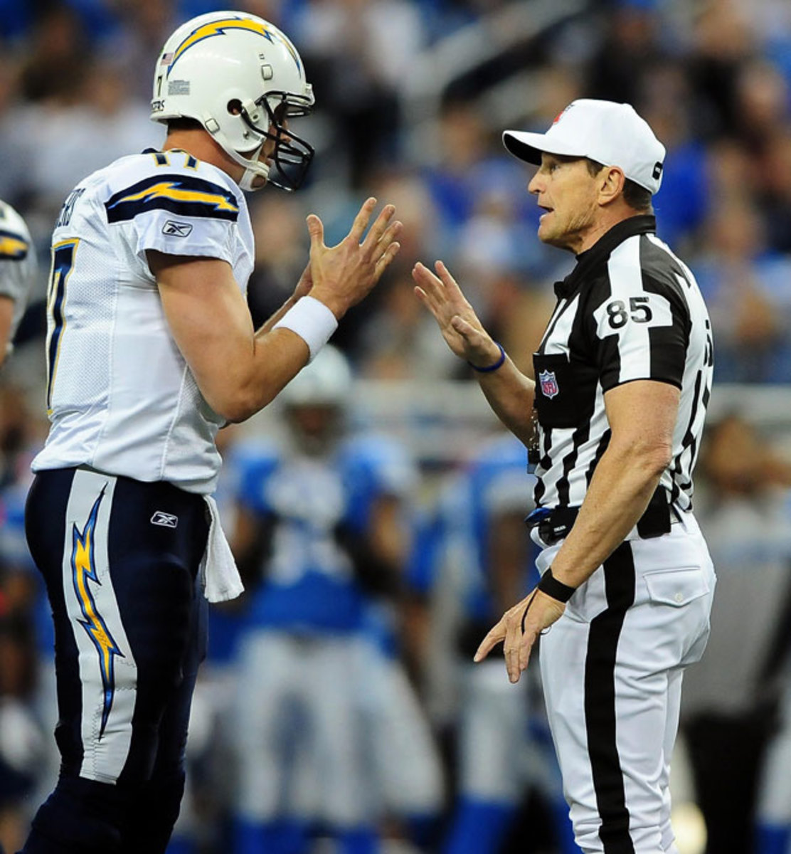 Philip Rivers and Ed Hochuli