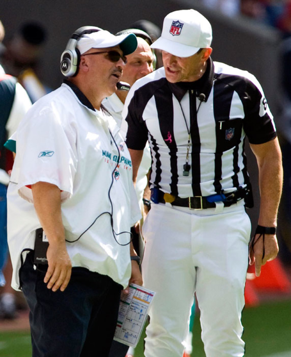 Tony Sparano and Ed Hochuli