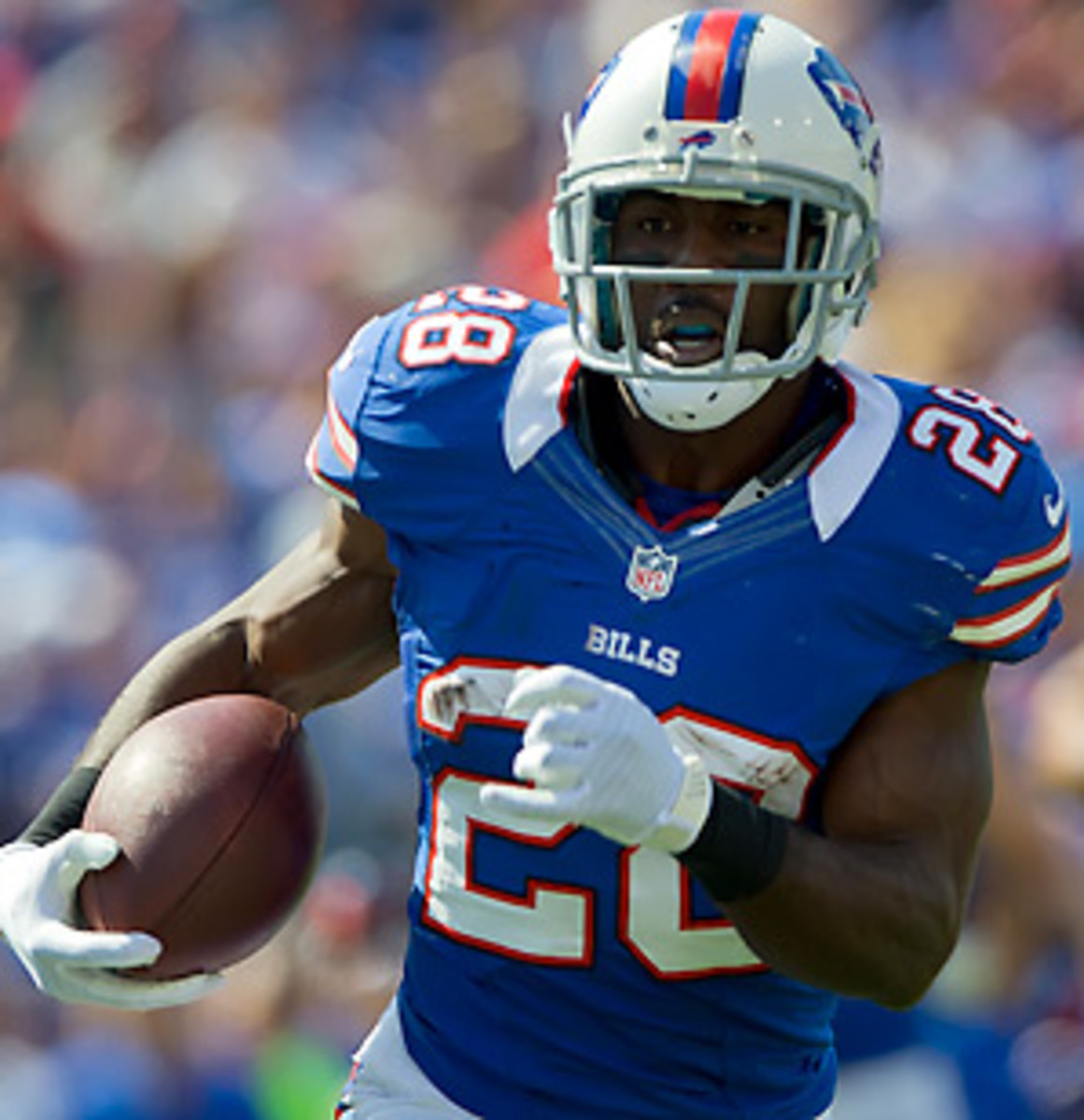 Buffalo Bills' C.J. Spiller (28) runs the ball against Denver