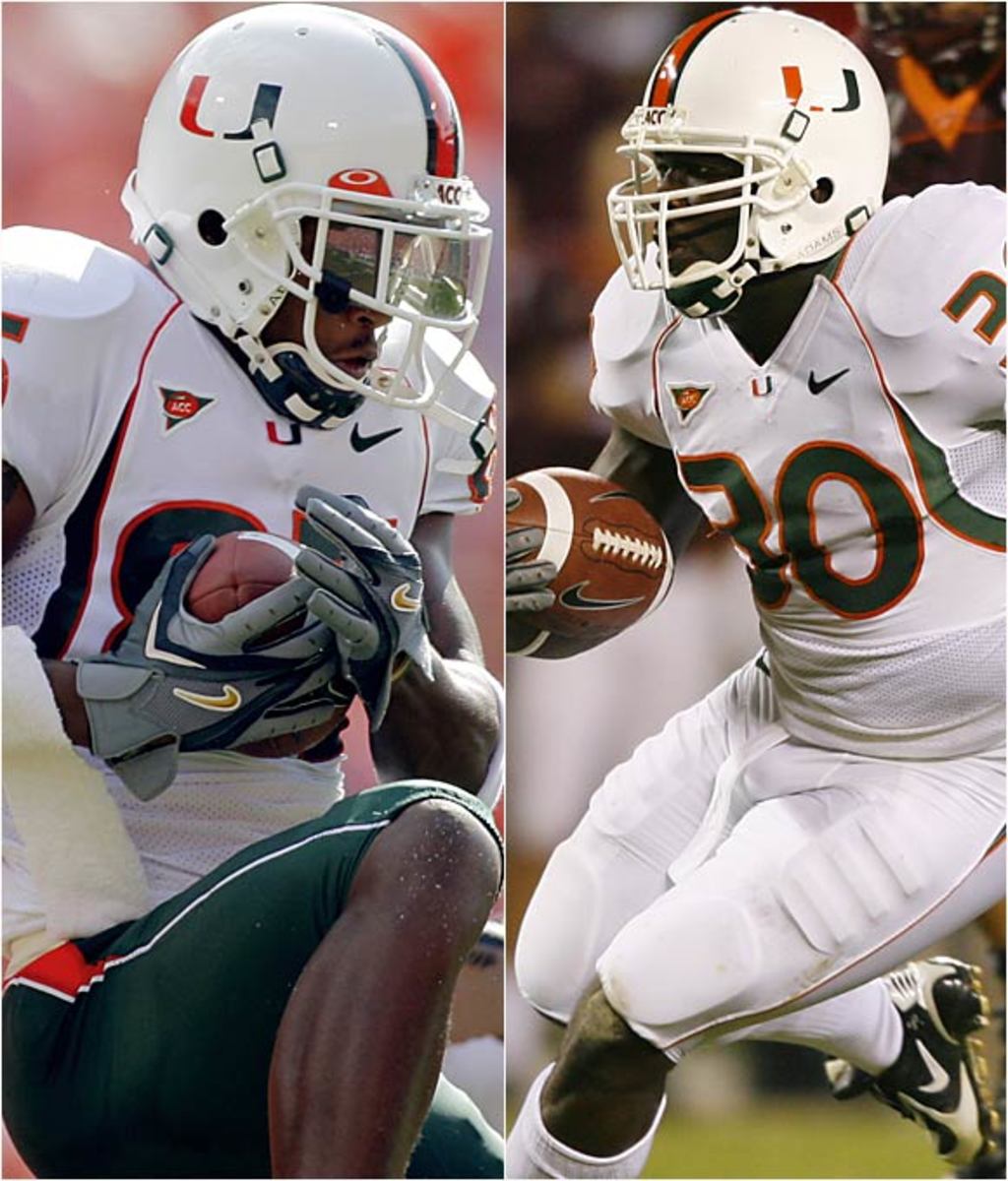 Ryan Moore, WR, and Tyrone Moss, RB, Miami